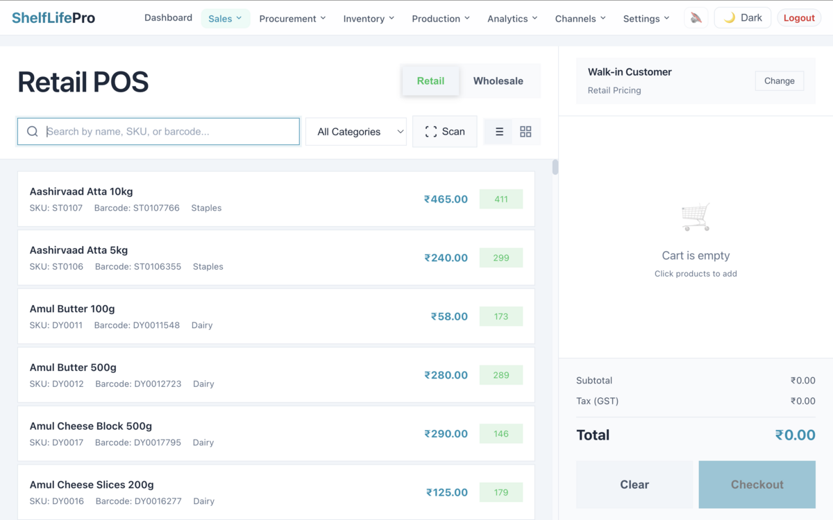 Offline POS - Works without internet, syncs when connected